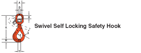 Swivel Self Locking Safety Hook